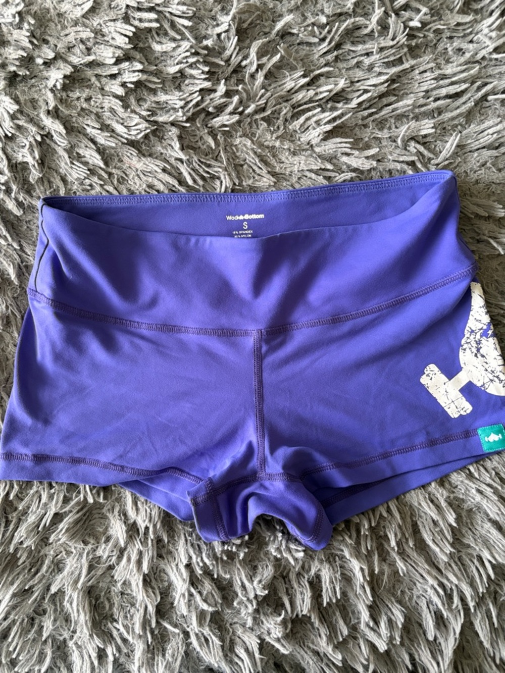 Women's Purple Athletic Boyshorts with Wide Waistband